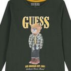 بلوزة دب تيدي باللون الأخضر للأولاد بأكمام طويلة, 4, hi-res