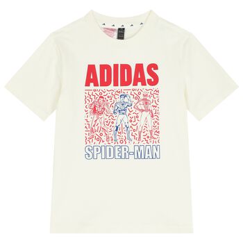 تشيرت من مارفل بالشعار باللون العاجي للاولاد