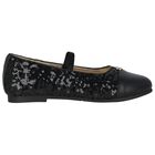 Girls Black Embellished Sequin Shoes, 1, hi-res