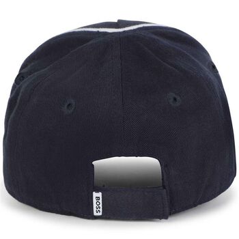Younger Boys Navy Blue Logo Cap
