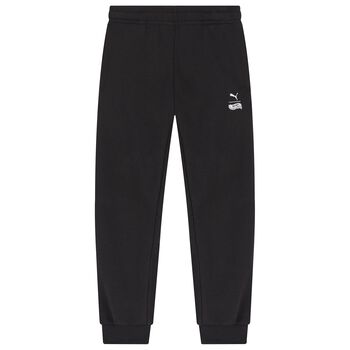 Boys Black Hot Wheels logo Joggers