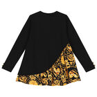 طقم ليغينز بنات باللون الاسود والذهبى, 1, hi-res