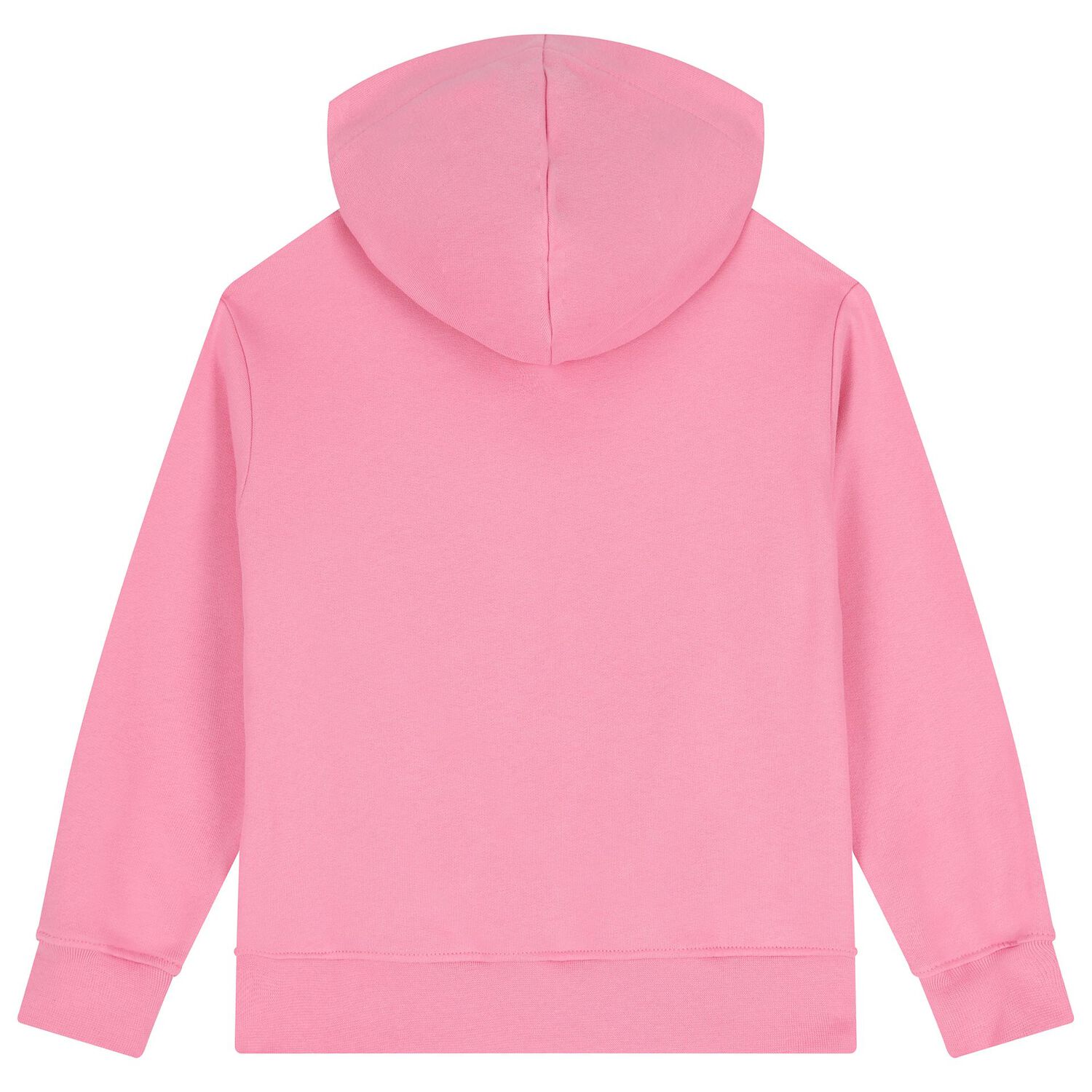 بلوزة بغطاء للرأس بالشعار باللون الوردي للبنات , 5, hi-res