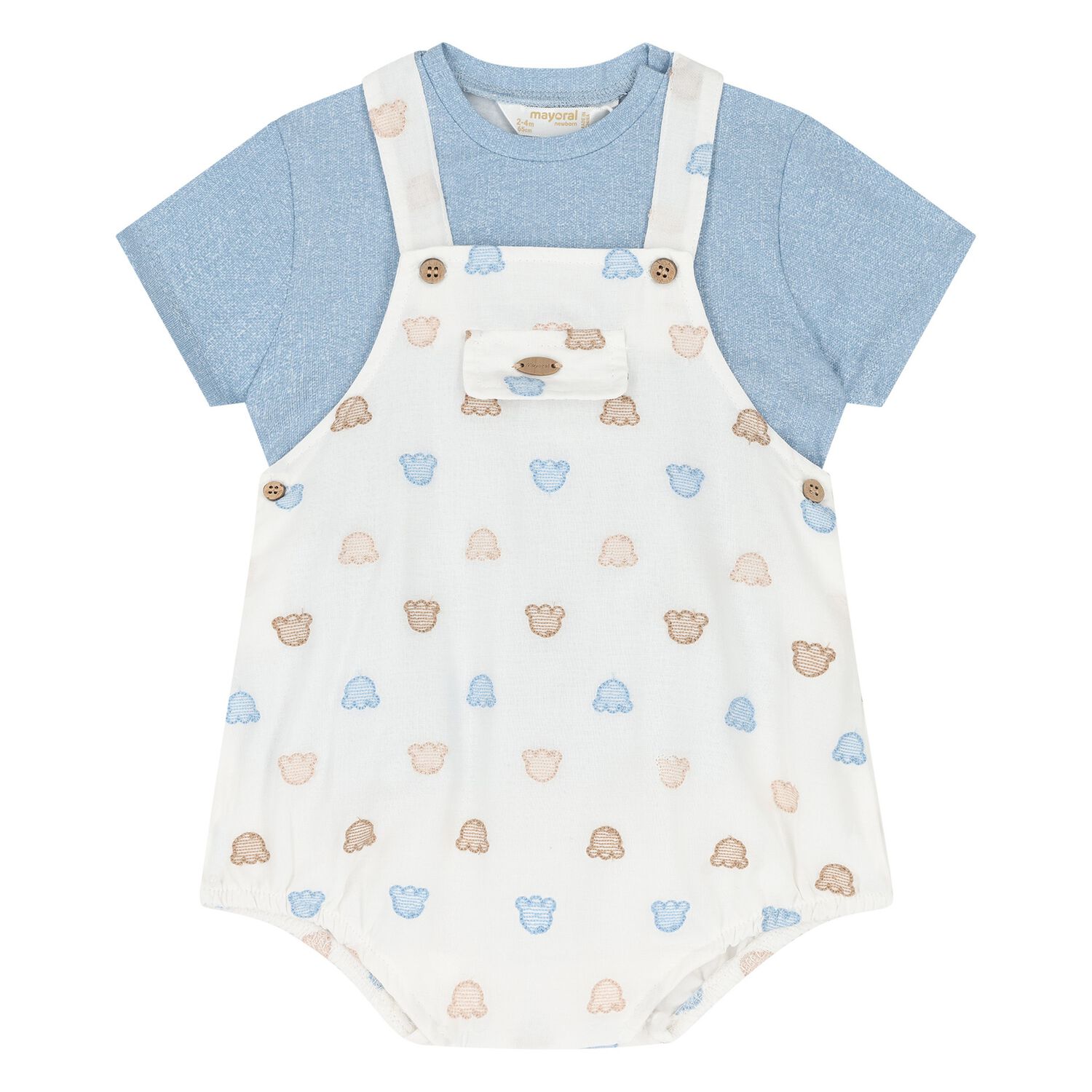 طقم دنجرى اولاد باللون الازرق والعاحى , 1, hi-res