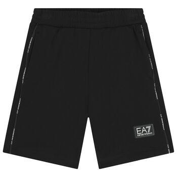 Boys Black Logo Shorts