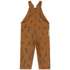 Younger Boys Brown Bear Dungaree, 1, hi-res