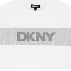 تيشيرت بنات بالشعار باللون الأبيض, 2, hi-res