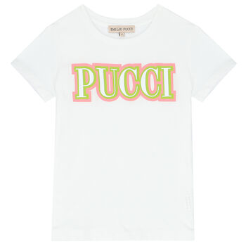 Girls White Logo T-Shirt