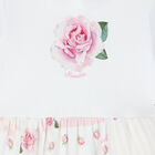 طقم أفرول بطبعة الزهور باللون الأبيض للبنات, 1, hi-res