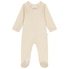 White & Beige Babygrows ( 4 Pack ), 3, hi-res