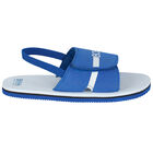 Younger Boys Blue Logo Sandals, 4, hi-res
