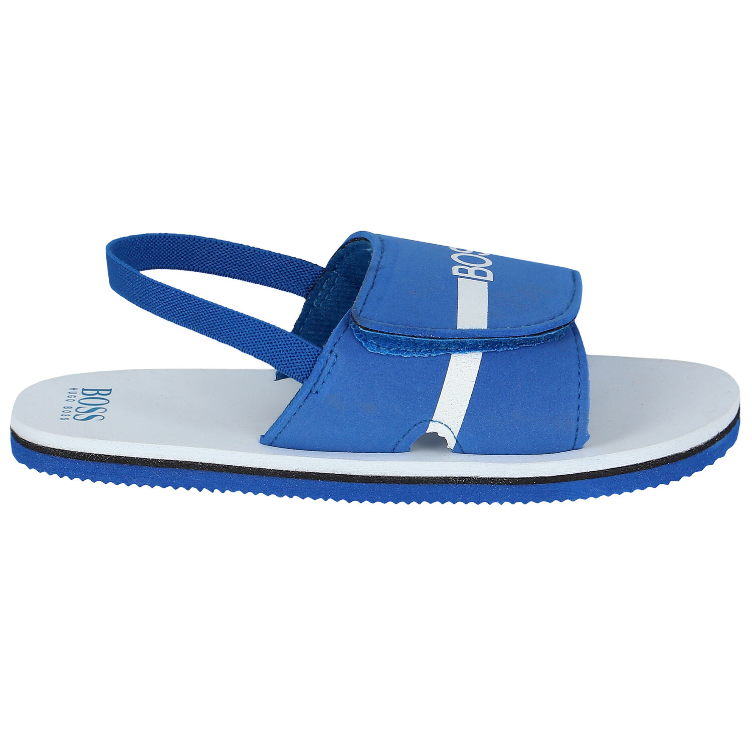 Younger Boys Blue Logo Sandals, 4, hi-res