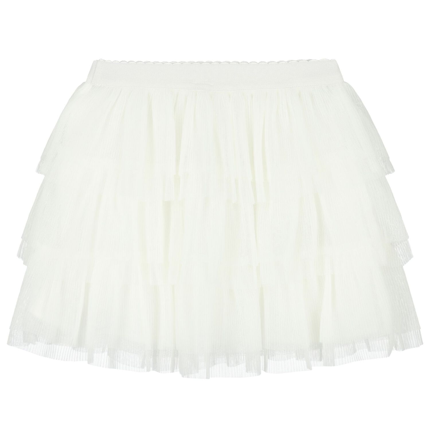 تنورة بنات تول باللون البيج, 2, hi-res