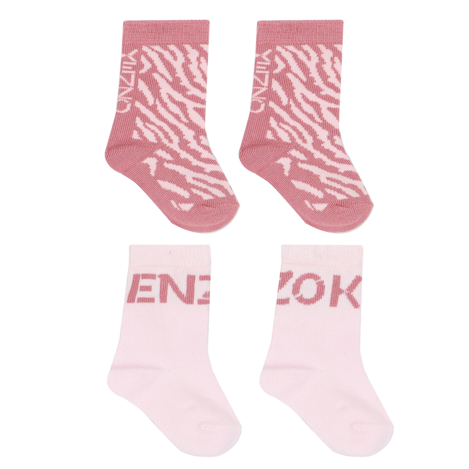 Baby Girls Pink Logo Socks ( 2-Pack ), 1, hi-res image number null