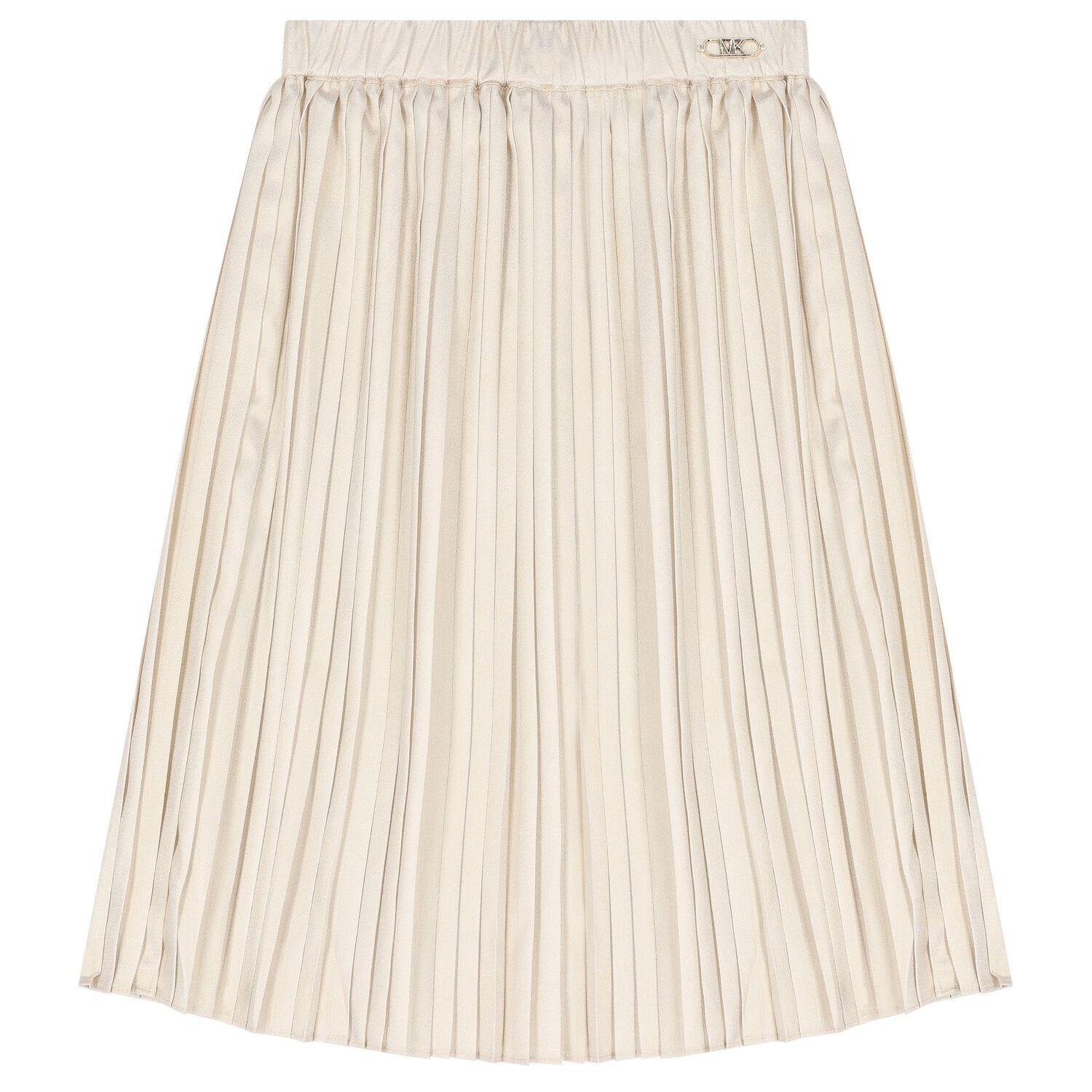 Girls Gold Logo Pleated Skirt, 1, hi-res image number null