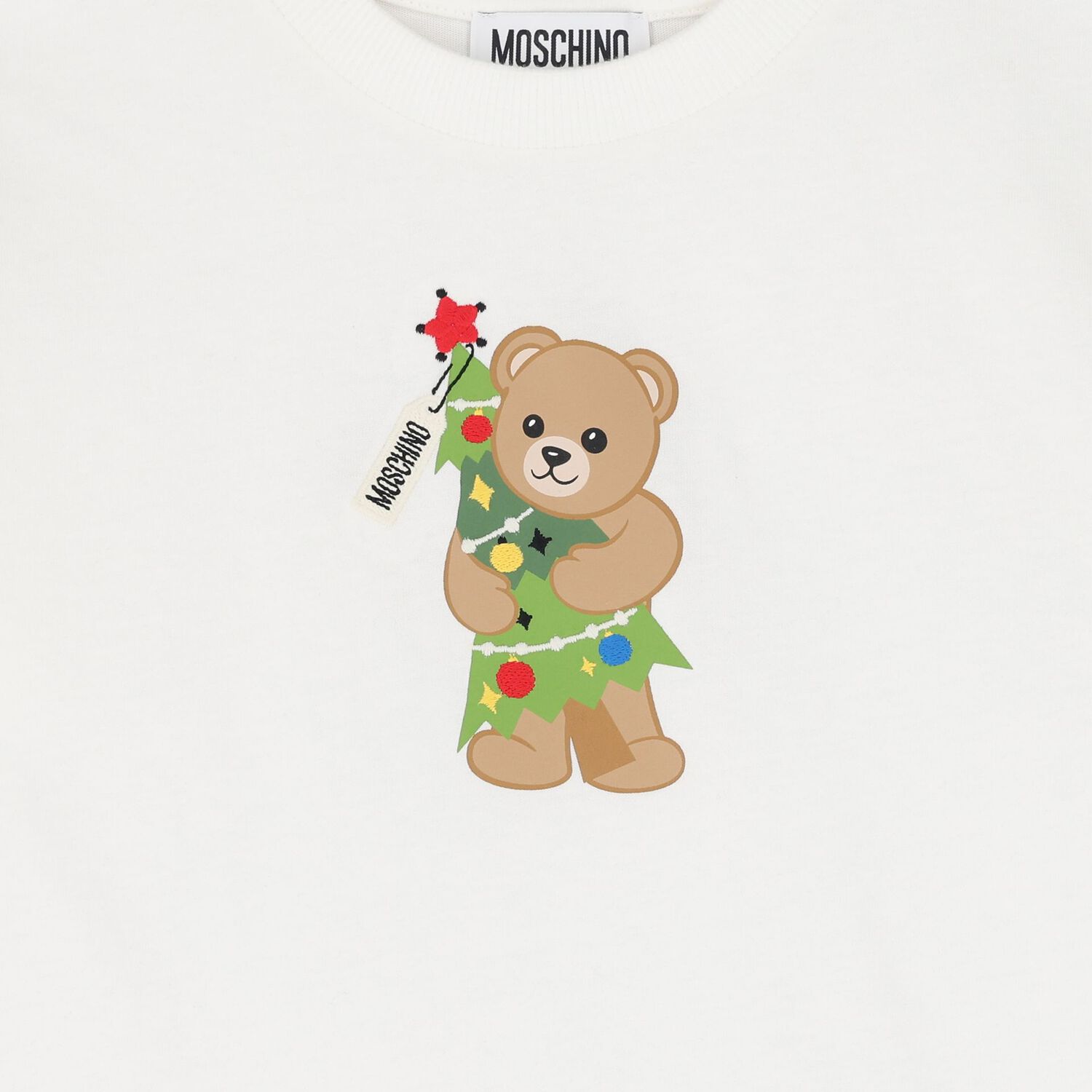 Ivory Christmas Teddy Bear Logo T-Shirt , 1, hi-res