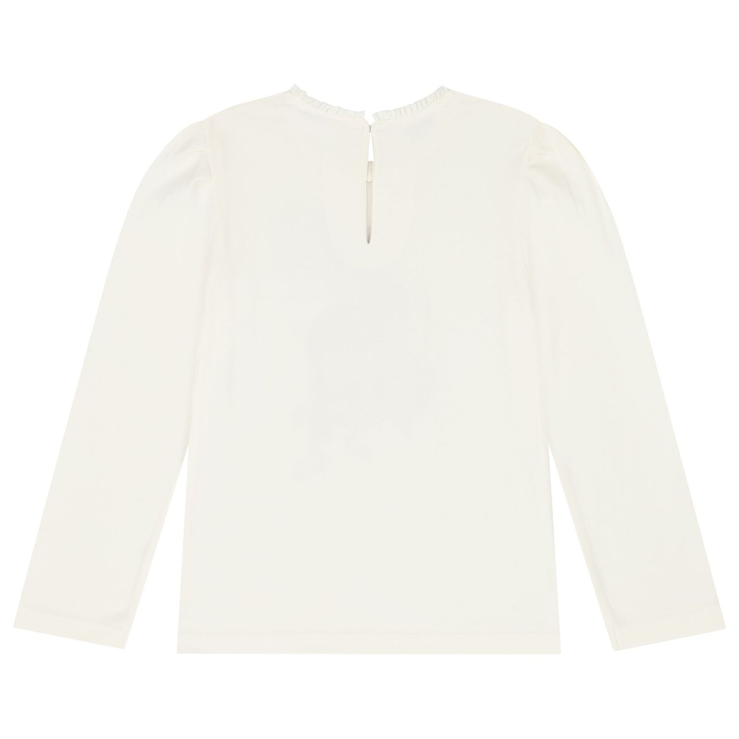 Girls Ivory Long Sleeve Top, 2, hi-res image number null