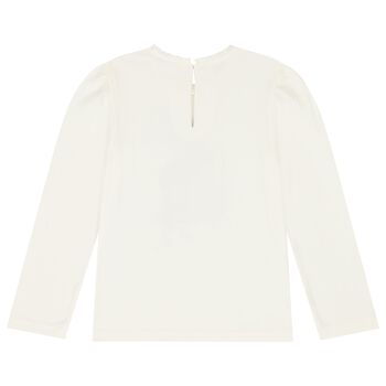 Girls Ivory Long Sleeve Top