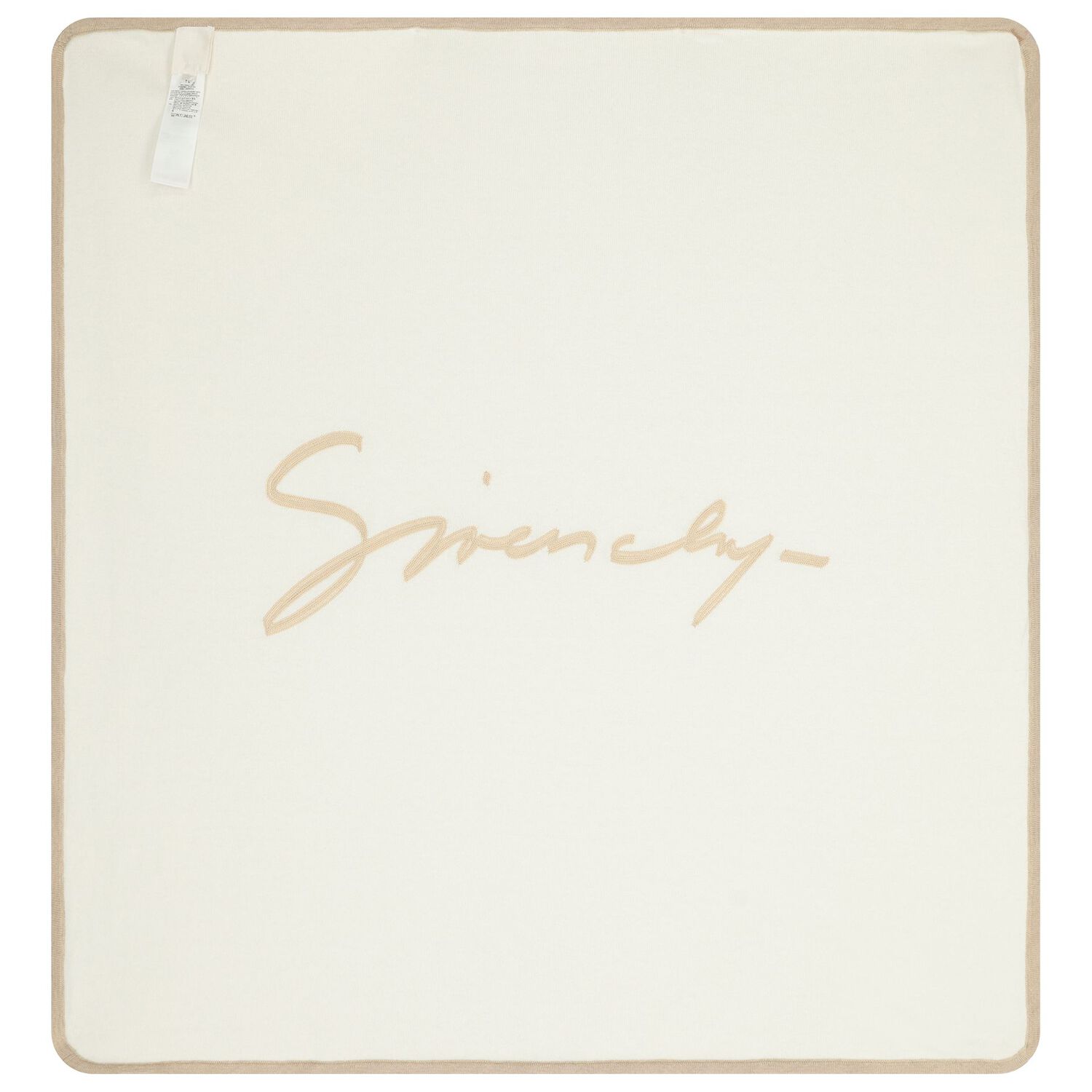 Beige & Ivory Logo Baby Blanket, 1, hi-res