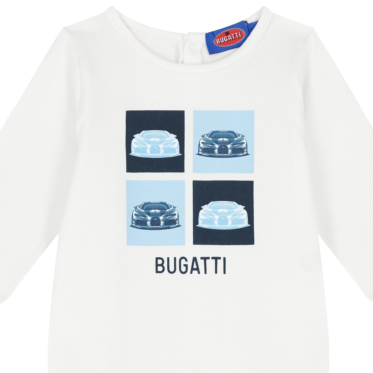 Baby Boys White Logo Babygrow Set, 1, hi-res