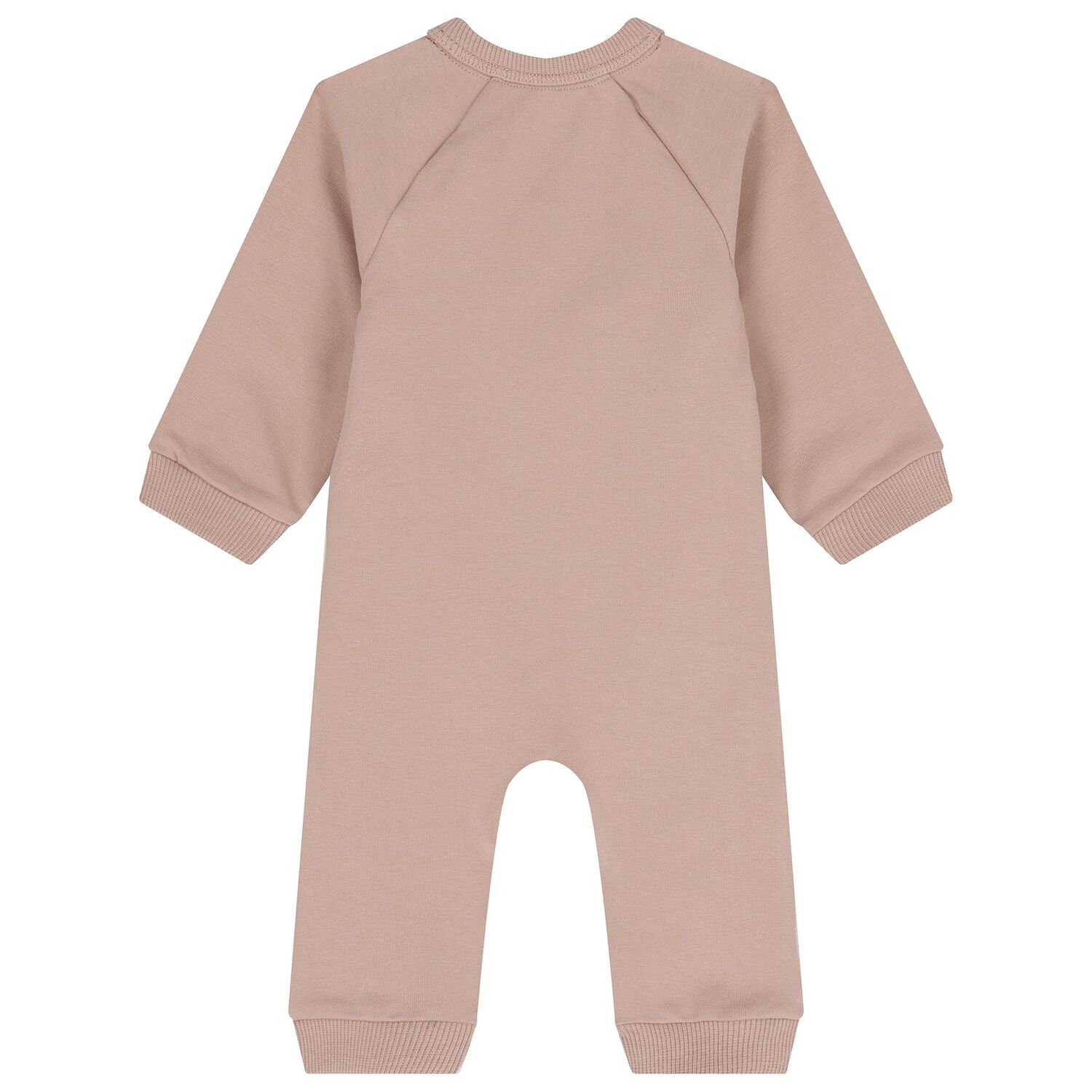 Baby Boys Beige Logo Romper, 1, hi-res