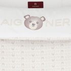 Beige & White Teddy Bear Logo Baby Nest, 1, hi-res