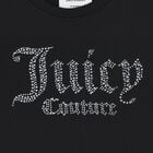 Girls Black Crystal Embellished Diamant&eacute; Logo T-Shirt, 2, hi-res