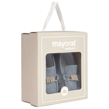 حذاء اولاد موكاسين من الشمواه باللون الازرق