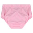 طقم بنات فستان بالشعار باللون الوردي, 1, hi-res