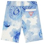 Boys Blue & White Logo Shorts, 1, hi-res