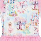 Girls Pink Unicorn Tulle Dress, 1, hi-res