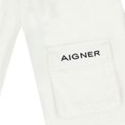 Boys White Logo Shorts, 1, hi-res