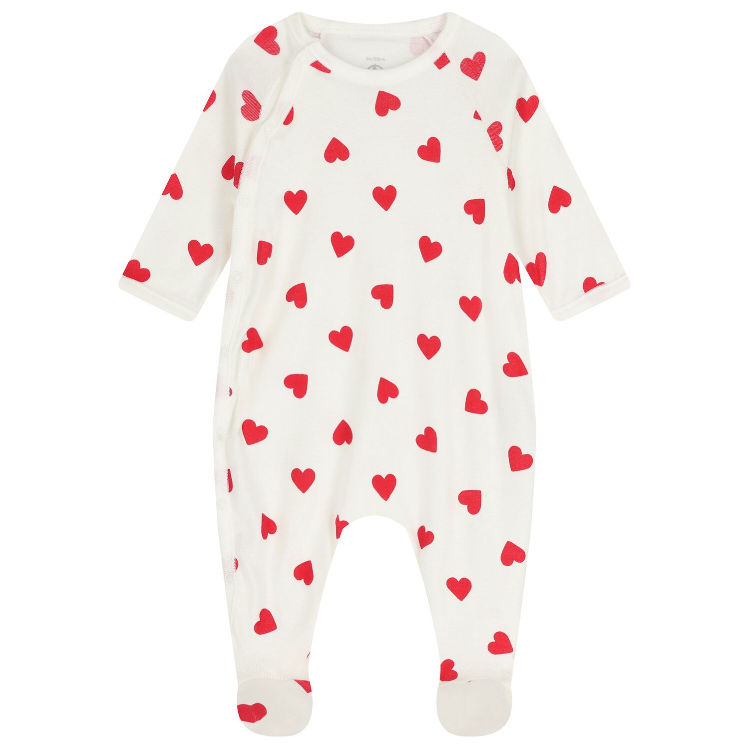 Baby Girls Ivory & Red Heart Babygrow Gift Set, 2, hi-res