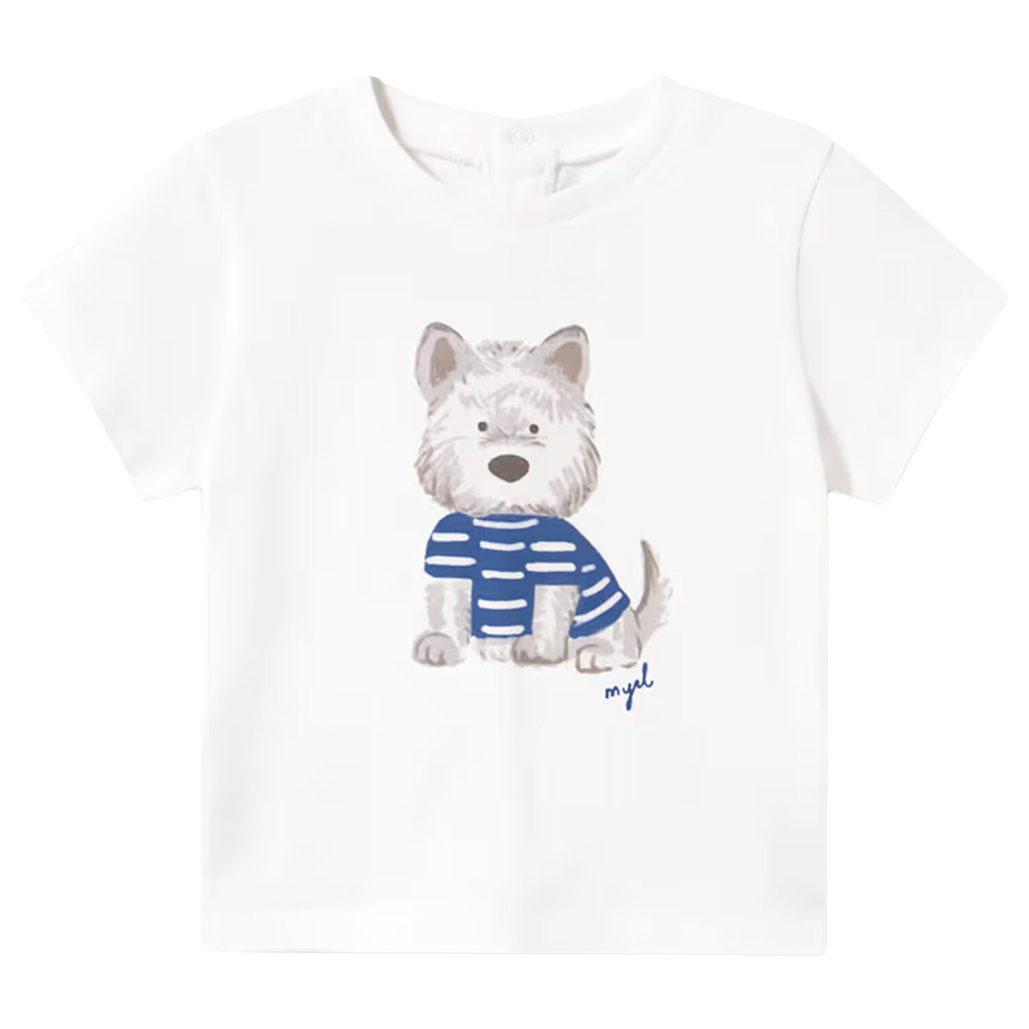 Younger Boys Ivory Puppy T-Shirt , 2, hi-res