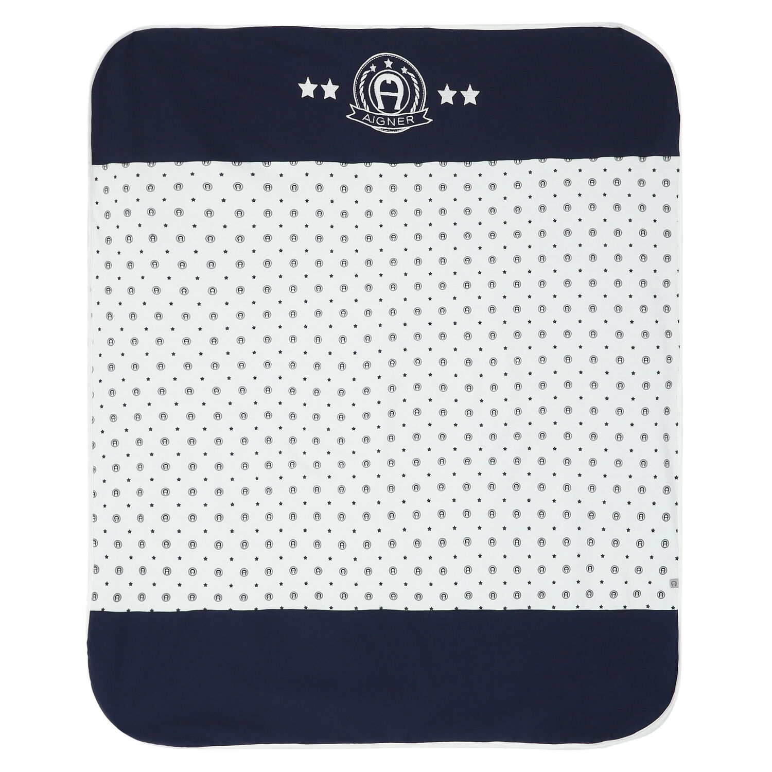 Navy & White Logo Baby Blanket, 1, hi-res image number null