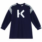 فستان بالشعار باللون الكحلى, 1, hi-res