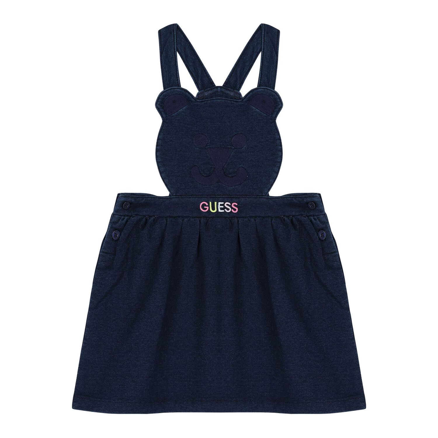 Baby Girls Pink & Blue Dungaree Set, 1, hi-res