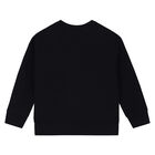 سويت شيرت بالشعار باللون الكحلي للأولاد, 1, hi-res