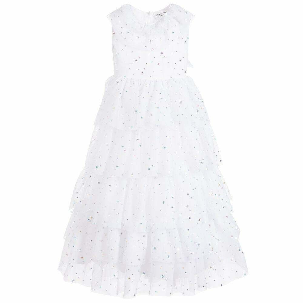 Sonia Rykiel Paris Girls White Party Dress Junior Couture UAE