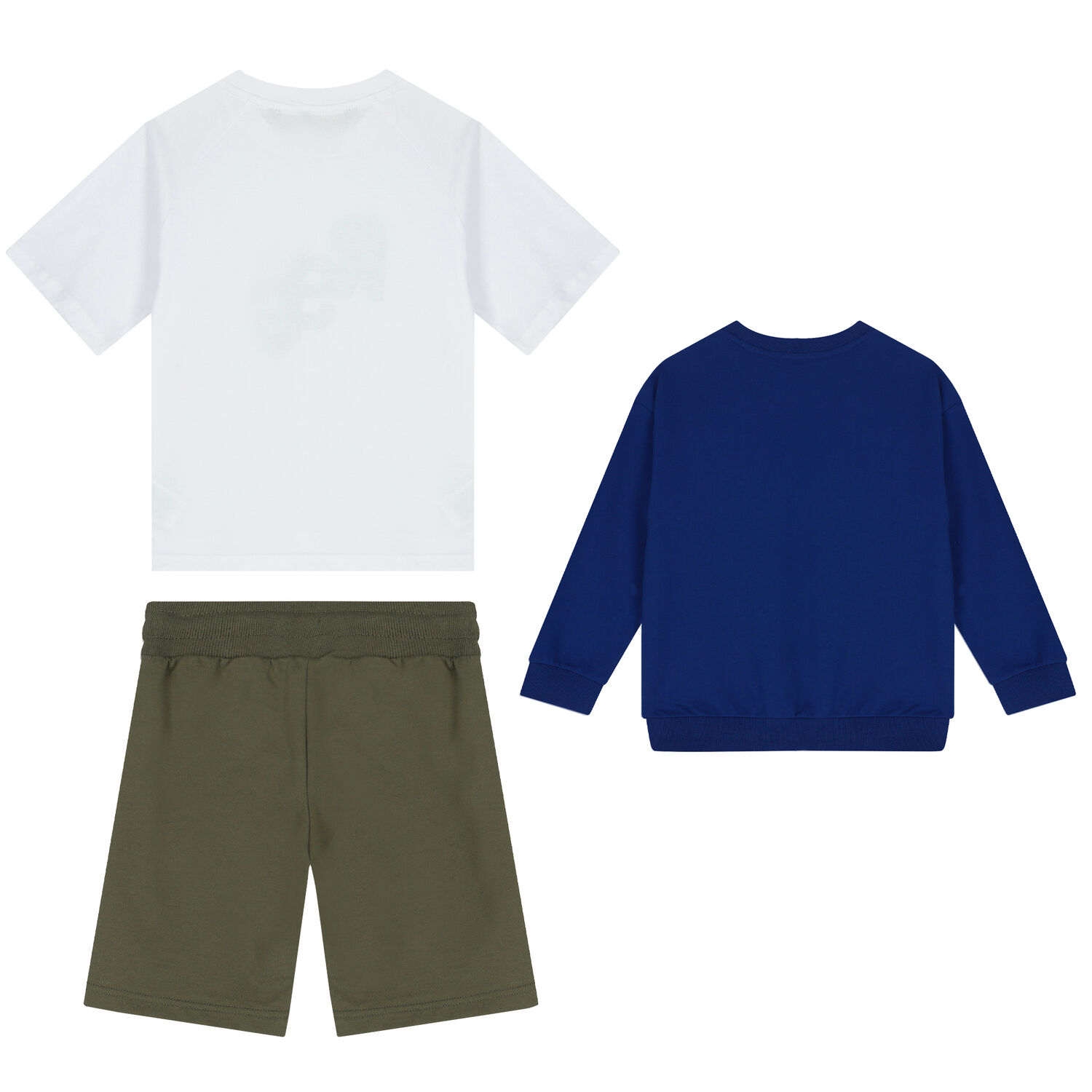 Boys Blue, White, & Green Shorts Set, 1, hi-res
