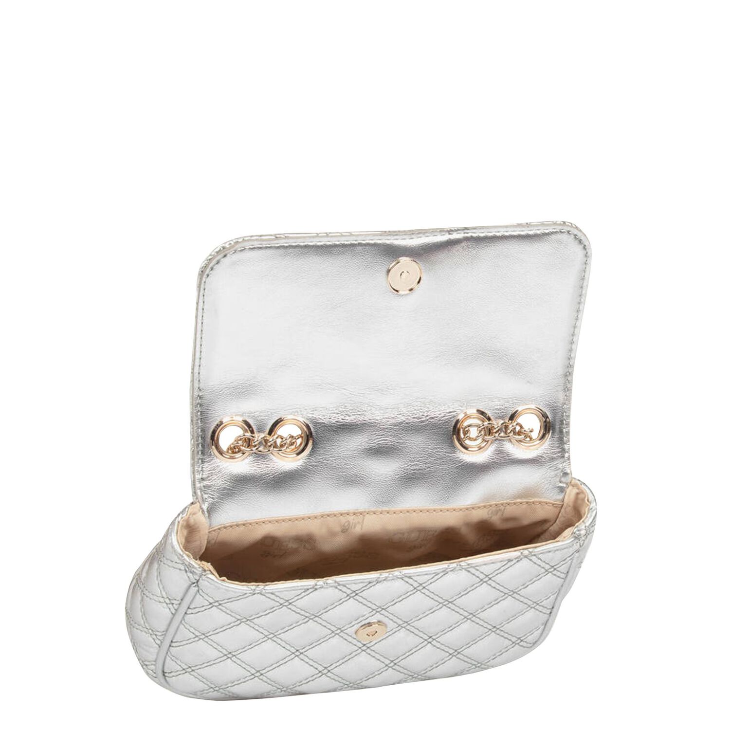 Girls Silver Logo Handbag, 1, hi-res image number null