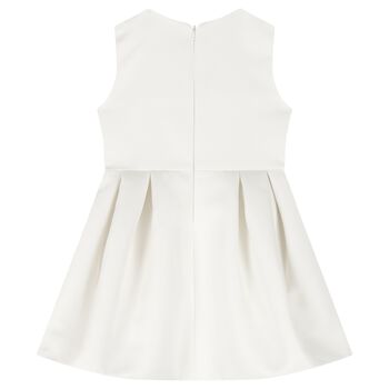Girls Ivory Embellished Dress