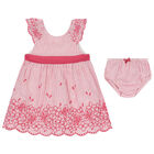 Baby Girls Pink & White Dress Set, 1, hi-res