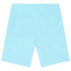 Boys White & Blue Logo Shorts Set, 1, hi-res