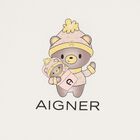 بطانيه للبنات بالشعار بشكل تيدى بير باللون الوردى و العاجى , 3, hi-res