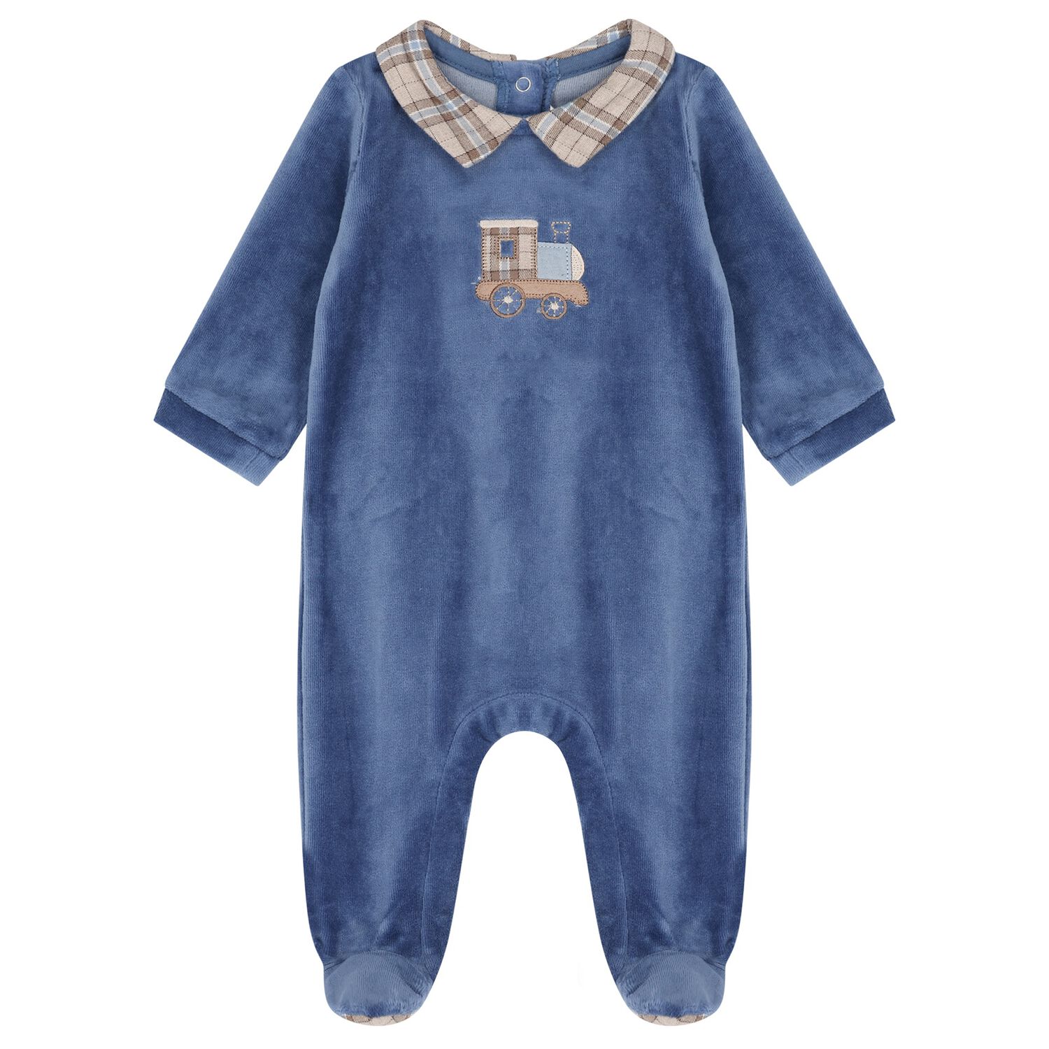 Baby Boys Blue Babygrow, 1, hi-res