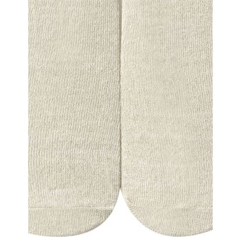 جوارب بنات طويله بالشعار باللون البيج 