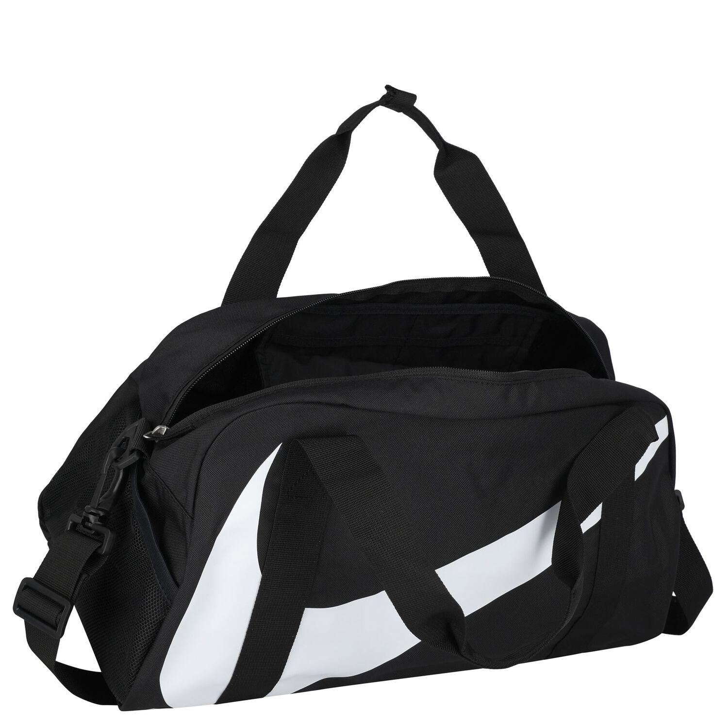 Black Nike Logo Gym Bag, 1, hi-res