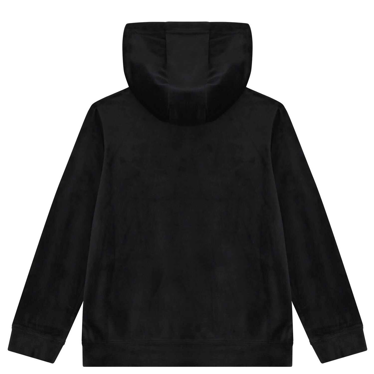 Girls Black Logo Hooded Top, 2, hi-res image number null