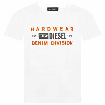Boys White Logo T-Shirt
